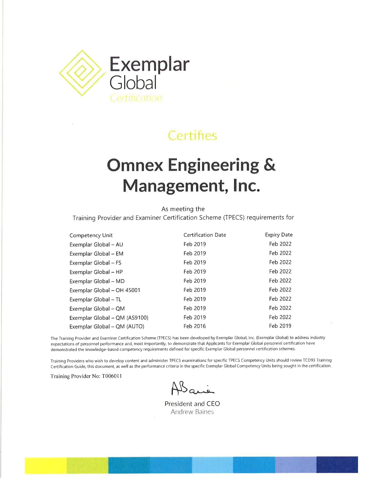 Omnex Awards and Accreditations Our Achievements